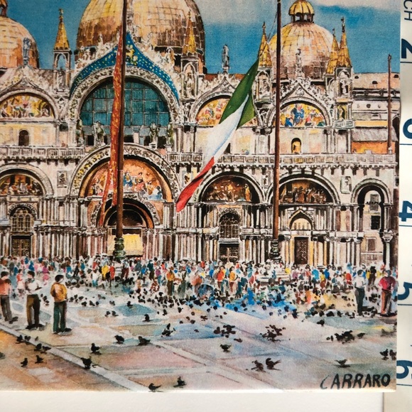 Italian Art Tile Piazza San Marco Venice Italy - Picture 2 of 5